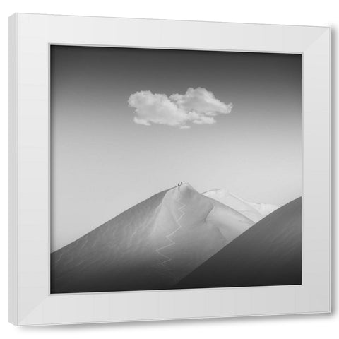 Climber White Modern Wood Framed Art Print by Van Quan, Vu