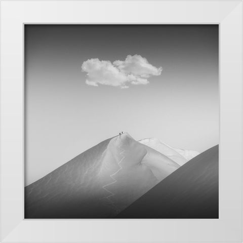 Climber White Modern Wood Framed Art Print by Van Quan, Vu