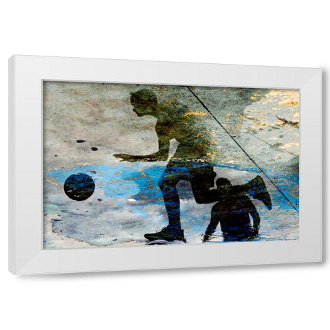 basketball_2 White Modern Wood Framed Art Print by Maglione, Raffaele