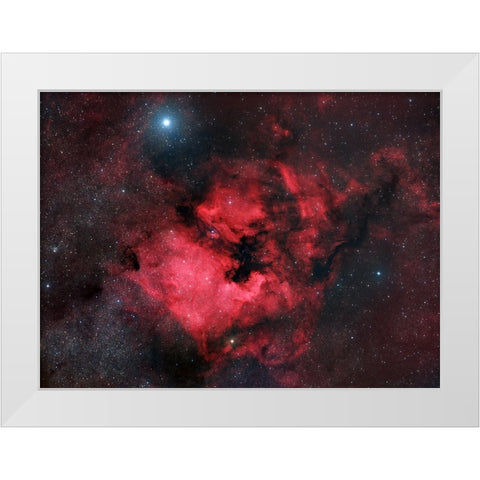 North American Nebula White Modern Wood Framed Art Print by Chander, Vikas