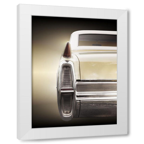 American classic car Coupe Deville 1964 White Modern Wood Framed Art Print by Gube, Beate