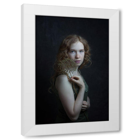 Corina White Modern Wood Framed Art Print by Franke, Ruth