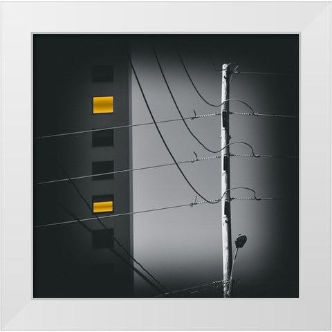 Supply A Demand White Modern Wood Framed Art Print by Strelok