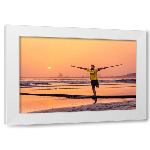 No Limits White Modern Wood Framed Art Print by Jakab, Gabriel