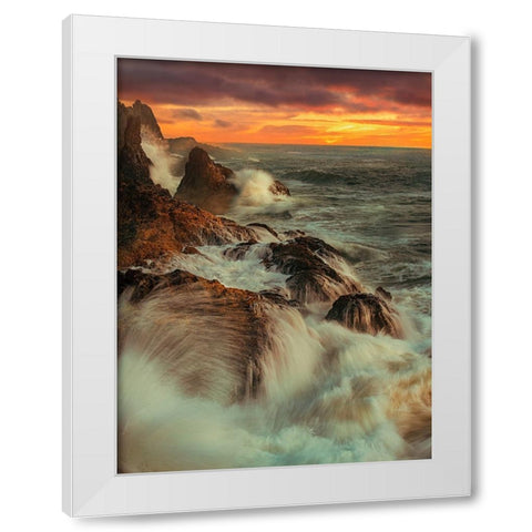 Wave Time White Modern Wood Framed Art Print by Yu, Wenjin