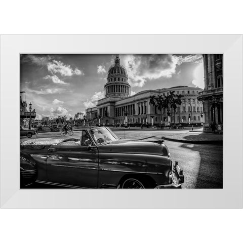 El Capitolio White Modern Wood Framed Art Print by Morishige, Koji