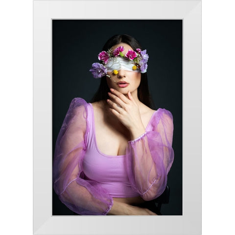 Everyone has a wish White Modern Wood Framed Art Print by Kazamil, Farid