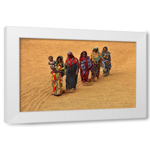 Woman Worker White Modern Wood Framed Art Print by Mahabub Hossain, Md