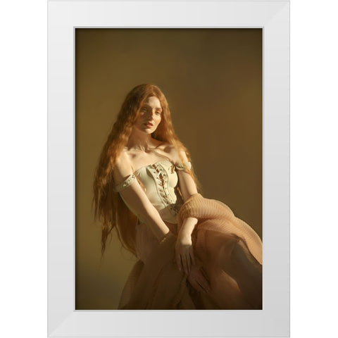 Michaela White Modern Wood Framed Art Print by Durisova, Michaela