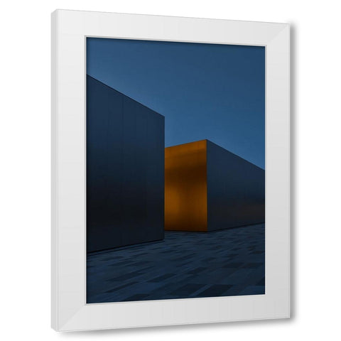 Lost City White Modern Wood Framed Art Print by Guan, Xiaopeng