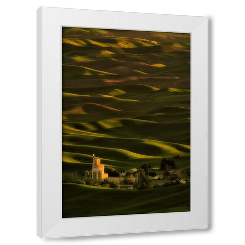 Choppy White Modern Wood Framed Art Print by Jacobs, Lydia