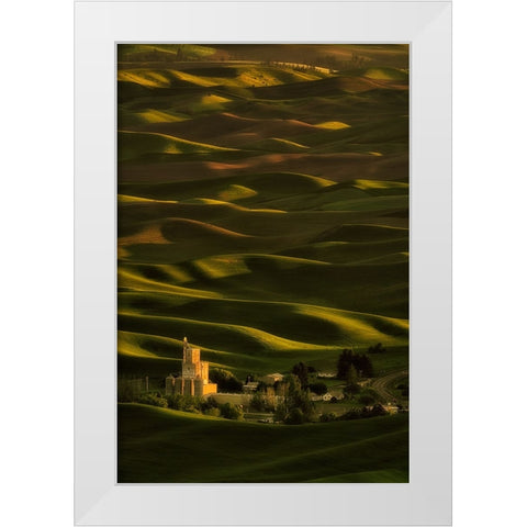 Choppy White Modern Wood Framed Art Print by Jacobs, Lydia