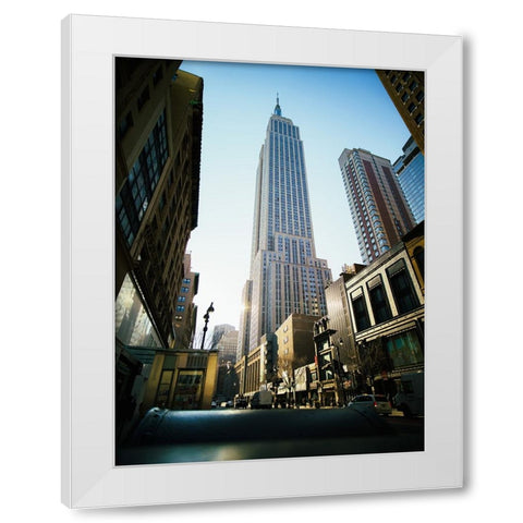 Empire State Building White Modern Wood Framed Art Print by Grop, Serge