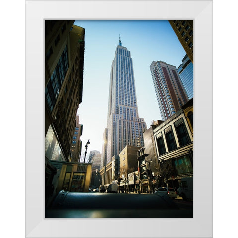 Empire State Building White Modern Wood Framed Art Print by Grop, Serge