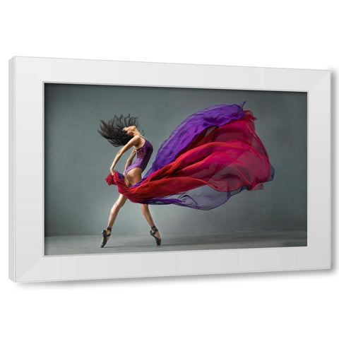Balerina 1 White Modern Wood Framed Art Print by Setiadi, Ajar