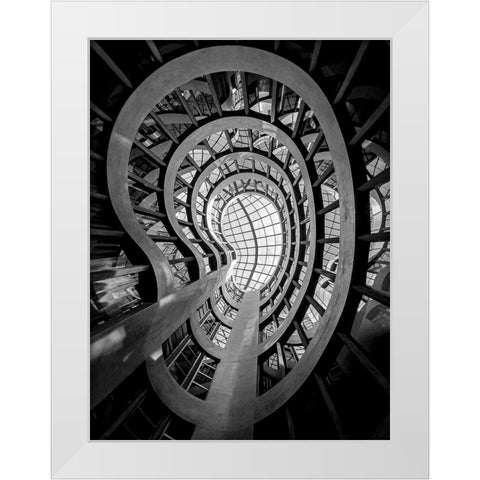 What are you looking at? White Modern Wood Framed Art Print by Cedron, Mabel
