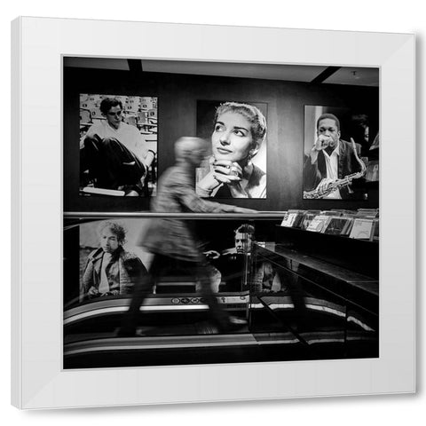 The Wall Of Fame White Modern Wood Framed Art Print by Parola, Roberto
