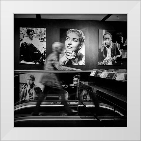 The Wall Of Fame White Modern Wood Framed Art Print by Parola, Roberto