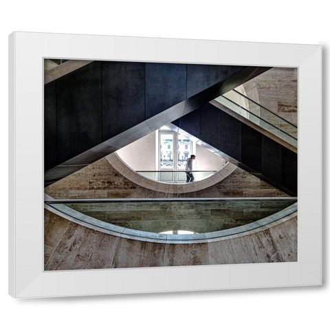 In The Structure 2 White Modern Wood Framed Art Print by Navailles, Stephane