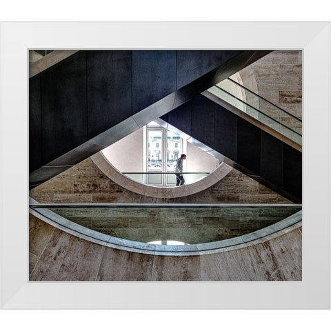 In The Structure 2 White Modern Wood Framed Art Print by Navailles, Stephane