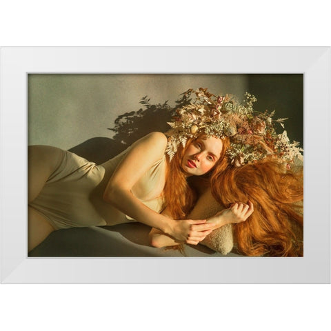 The Muse White Modern Wood Framed Art Print by Durisova, Michaela