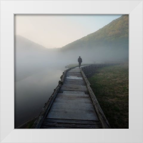 Untitled White Modern Wood Framed Art Print by Tsunoda, Kazuyuki