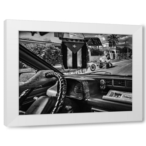 DrIVing White Modern Wood Framed Art Print by Bauer, Andreas