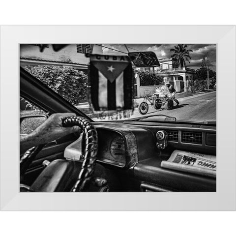 DrIVing White Modern Wood Framed Art Print by Bauer, Andreas