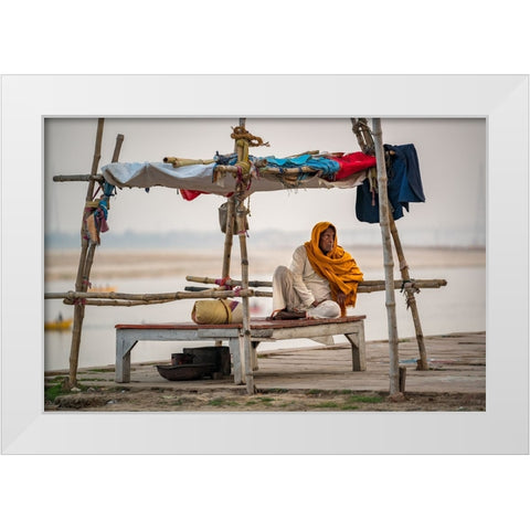 Shelter White Modern Wood Framed Art Print by Riml, Ludwig