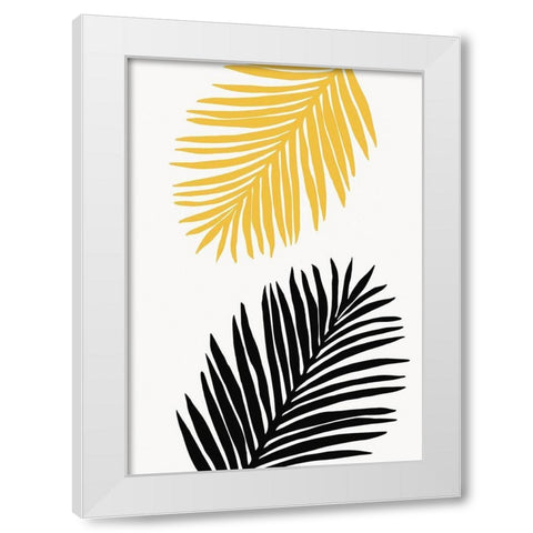 PALM LEAF 14 White Modern Wood Framed Art Print by 1x Studio