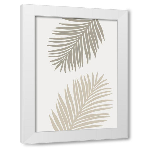 PALM LEAF 10 White Modern Wood Framed Art Print by 1x Studio