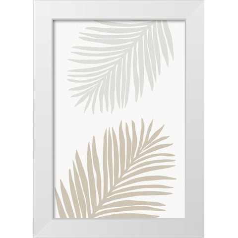 PALM LEAF 09 White Modern Wood Framed Art Print by 1x Studio