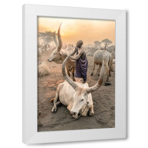 A Symbiotic Bond White Modern Wood Framed Art Print by Cole, Trevor