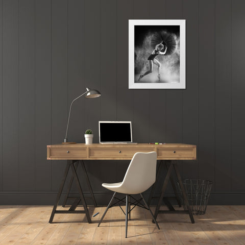 Fight 1 White Modern Wood Framed Art Print by Muliani Hartojo, Angela