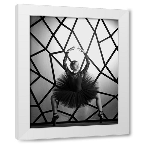 Spider White Modern Wood Framed Art Print by Muliani Hartojo, Angela