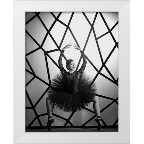 Spider White Modern Wood Framed Art Print by Muliani Hartojo, Angela