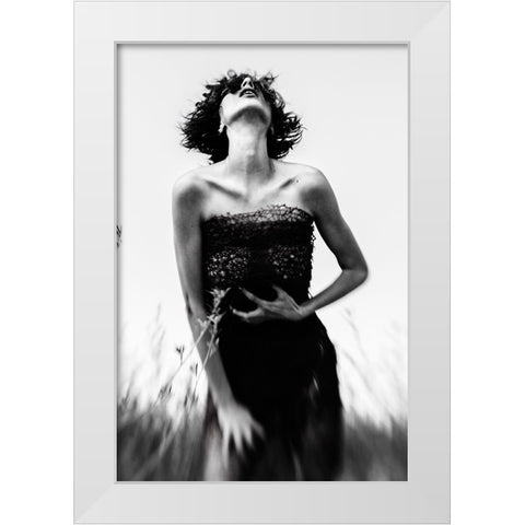 Untitled White Modern Wood Framed Art Print by Bousca, Bogdan