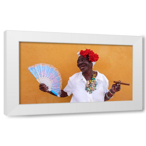 Havana Bride1 White Modern Wood Framed Art Print by Creativeartsolution, Khoshro