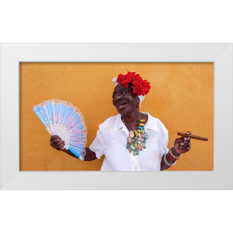 Havana Bride1 White Modern Wood Framed Art Print by Creativeartsolution, Khoshro