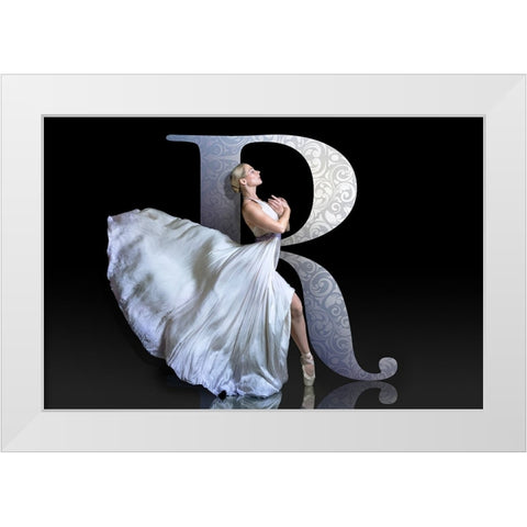 Danceelegance White Modern Wood Framed Art Print by Egger, Marcel