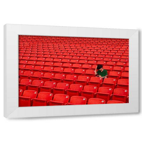 Lost... White Modern Wood Framed Art Print by Nayyer Reza, Sayyed