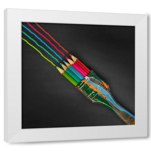 Colors White Modern Wood Framed Art Print by Toniolo, Giorgio