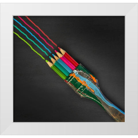 Colors White Modern Wood Framed Art Print by Toniolo, Giorgio