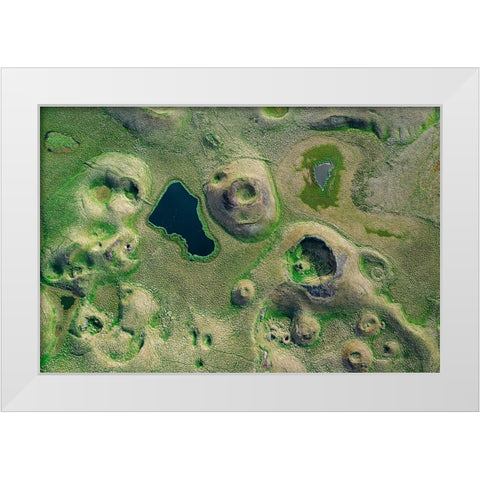 MaAndFrac12;Vatn White Modern Wood Framed Art Print by Kravanja, Jure