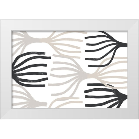 Belonging White Modern Wood Framed Art Print by Uplusmestudio