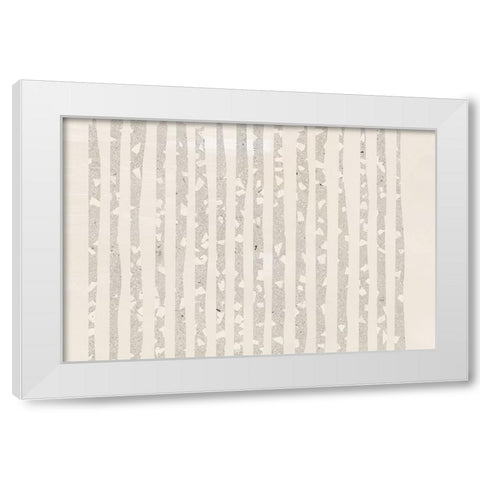 Terrazzo Mood White Modern Wood Framed Art Print by Uplusmestudio