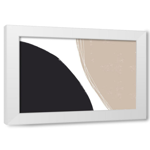 Joyful Harmony White Modern Wood Framed Art Print by Uplusmestudio