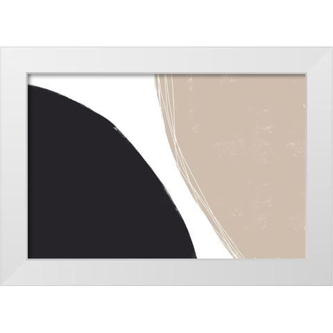 Joyful Harmony White Modern Wood Framed Art Print by Uplusmestudio