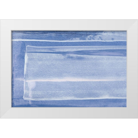 Happiness Is Blue White Modern Wood Framed Art Print by Uplusmestudio