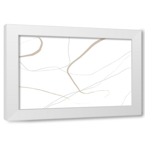 Gentle Moment White Modern Wood Framed Art Print by Uplusmestudio